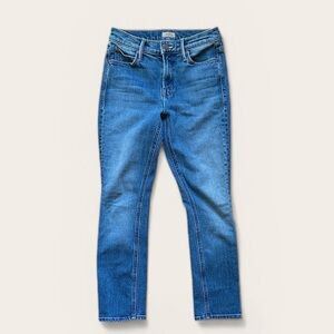 MOTHER Women's Straight Leg Blue Jeans